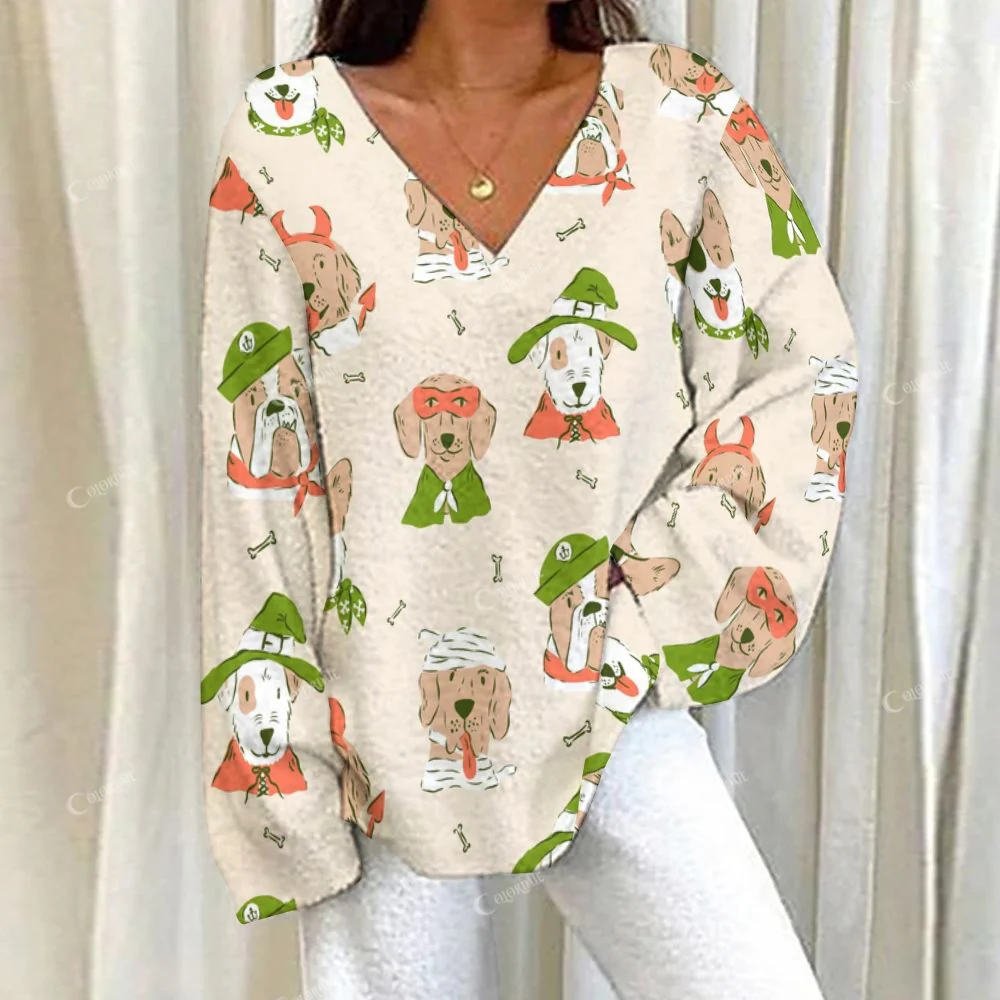 Colordate Dog Print Loungewear Set For Women - Image 3