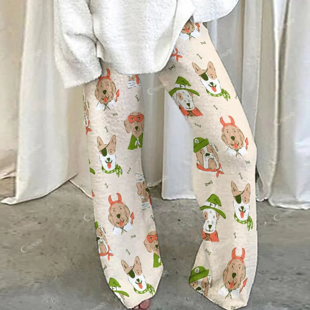 Colordate Dog Print Loungewear Set For Women - Image 4