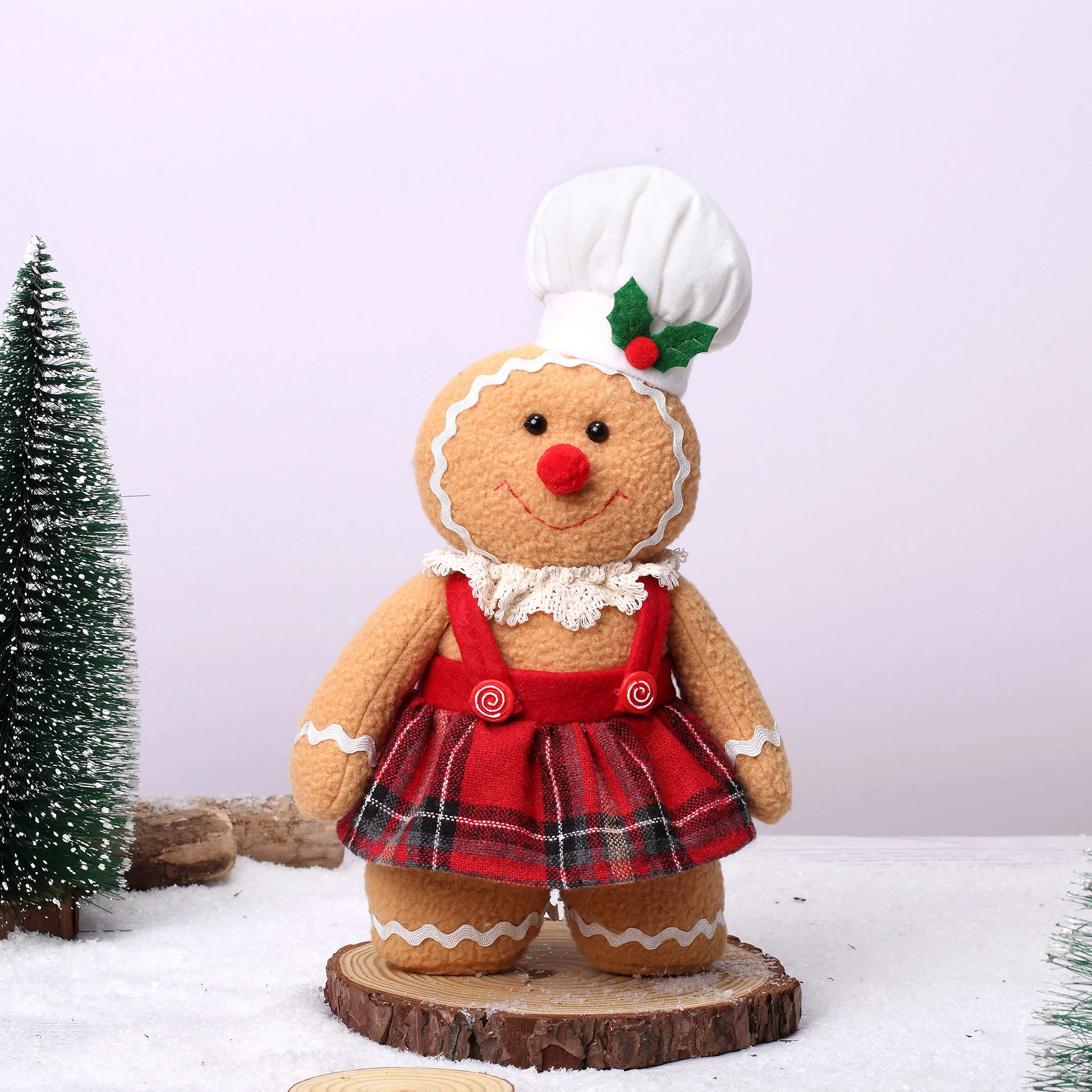 Christmas Decoration Gingerbread Man Baby Doll Decoration Wool Dwarf Doll - Image 3