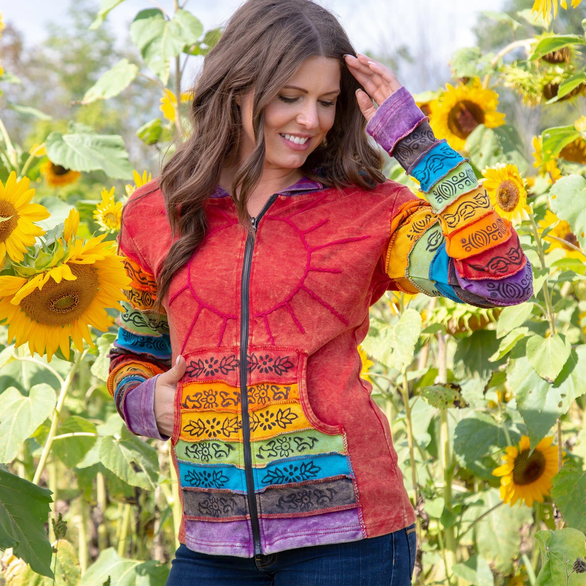 Sunshine Daydream Hooded Jacket | Fair Trade - Image 2