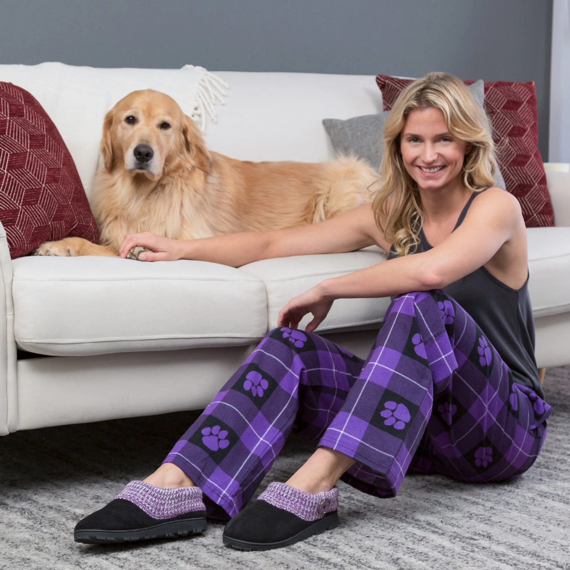 Flannel Paw Lounge Pants - Image 14