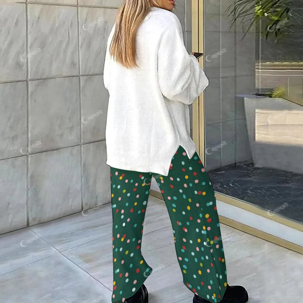 Christmas Tree Pattern Loungewear Set For Women - Image 2
