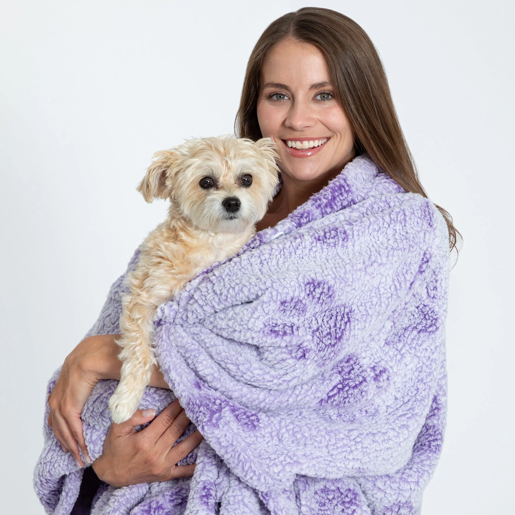 Cozy in Paws Plush Sherpa Fleece Hooded Cape with Pockets - Image 5
