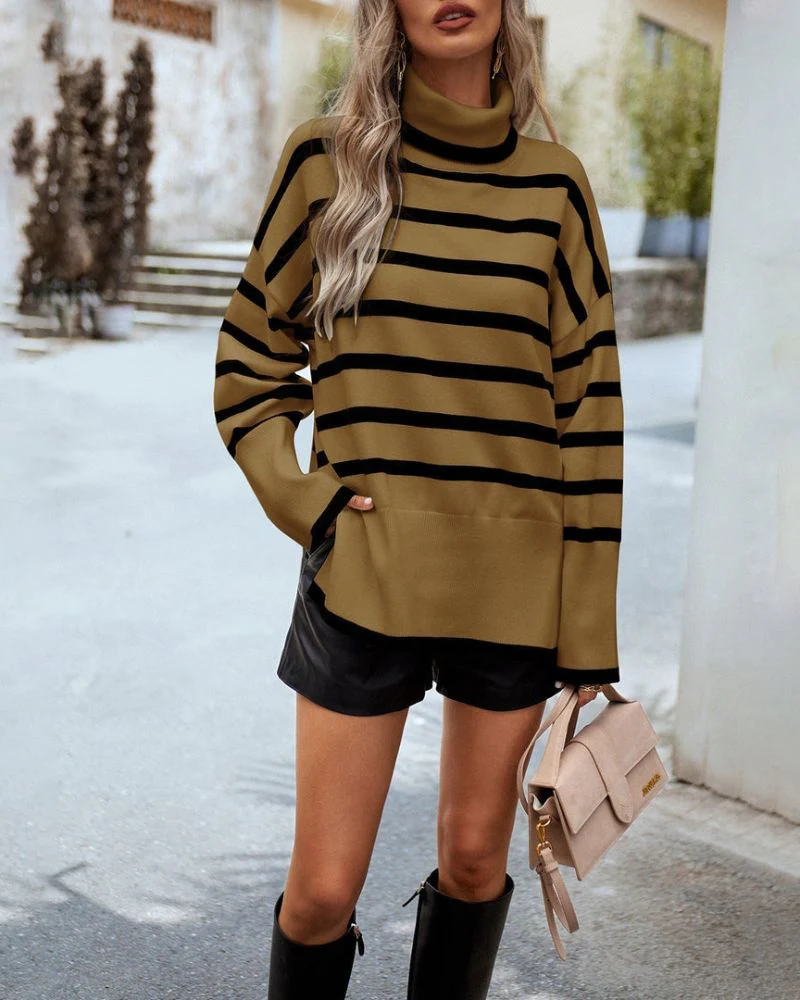 ADIEL - Striped turtleneck sweater - Image 2