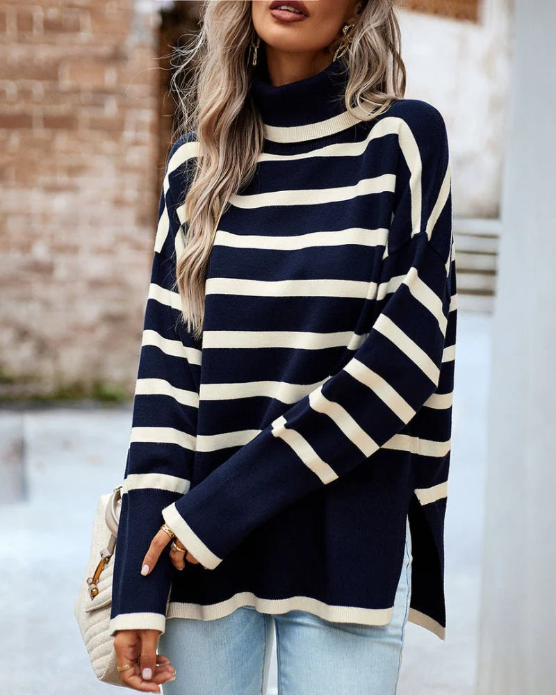 ADIEL - Striped turtleneck sweater - Image 3