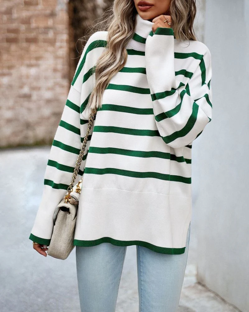 ADIEL - Striped turtleneck sweater - Image 4
