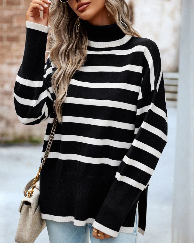 ADIEL - Striped turtleneck sweater - Image 5