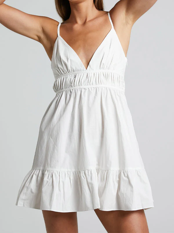 Ajustable straps v neck dress - Image 2