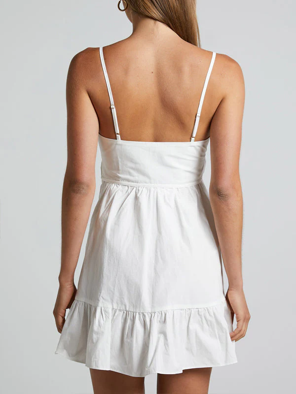 Ajustable straps v neck dress - Image 2