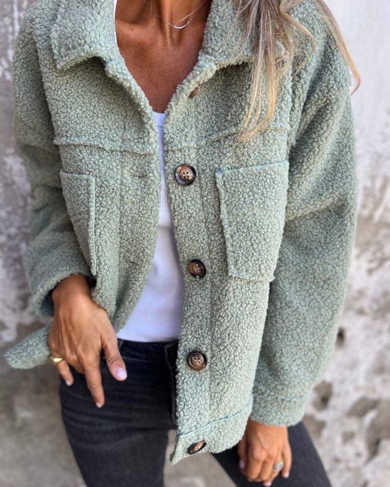 AMELY - Wool Lapel Coat - Image 2