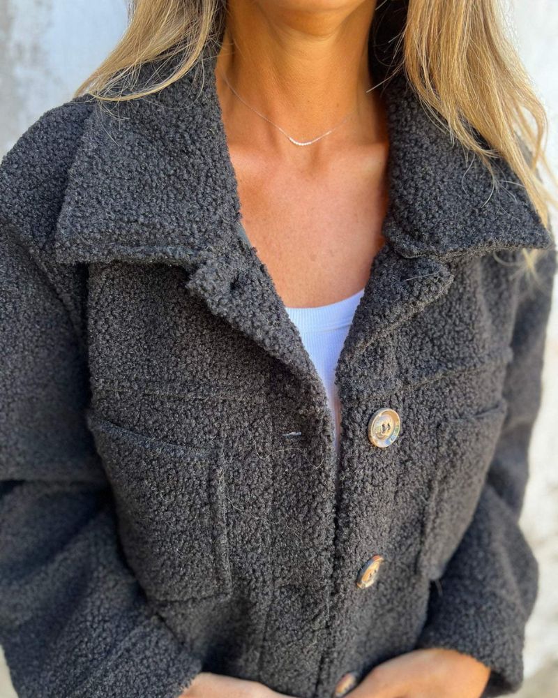 AMELY - Wool Lapel Coat - Image 3