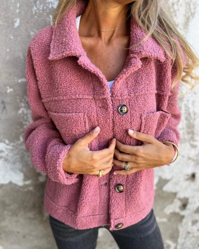 AMELY - Wool Lapel Coat - Image 4