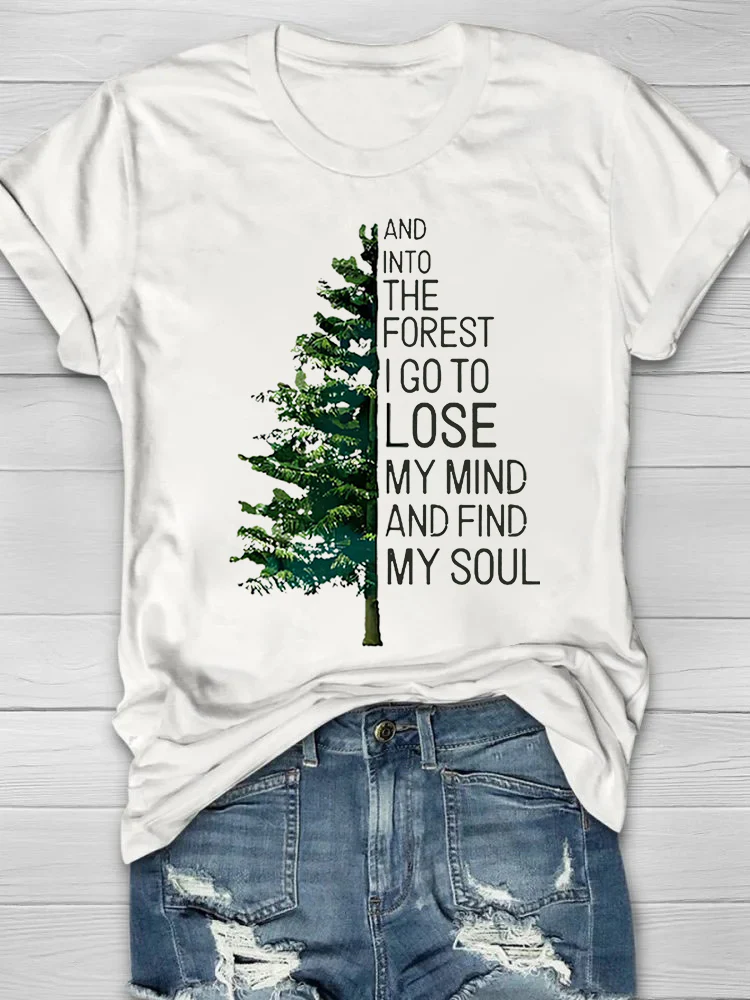 And Into The Forest I Go To Lose My Mind Print Women's T-shirt - Image 3