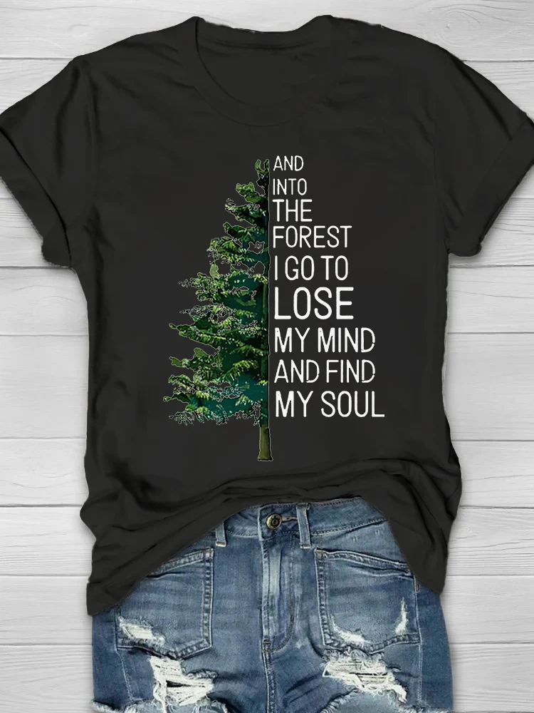 And Into The Forest I Go To Lose My Mind Print Women's T-shirt - Image 4