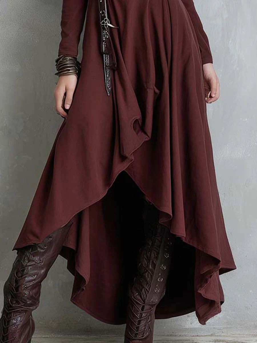 Asymmetric Zip-Front Maxi Dress - Image 3