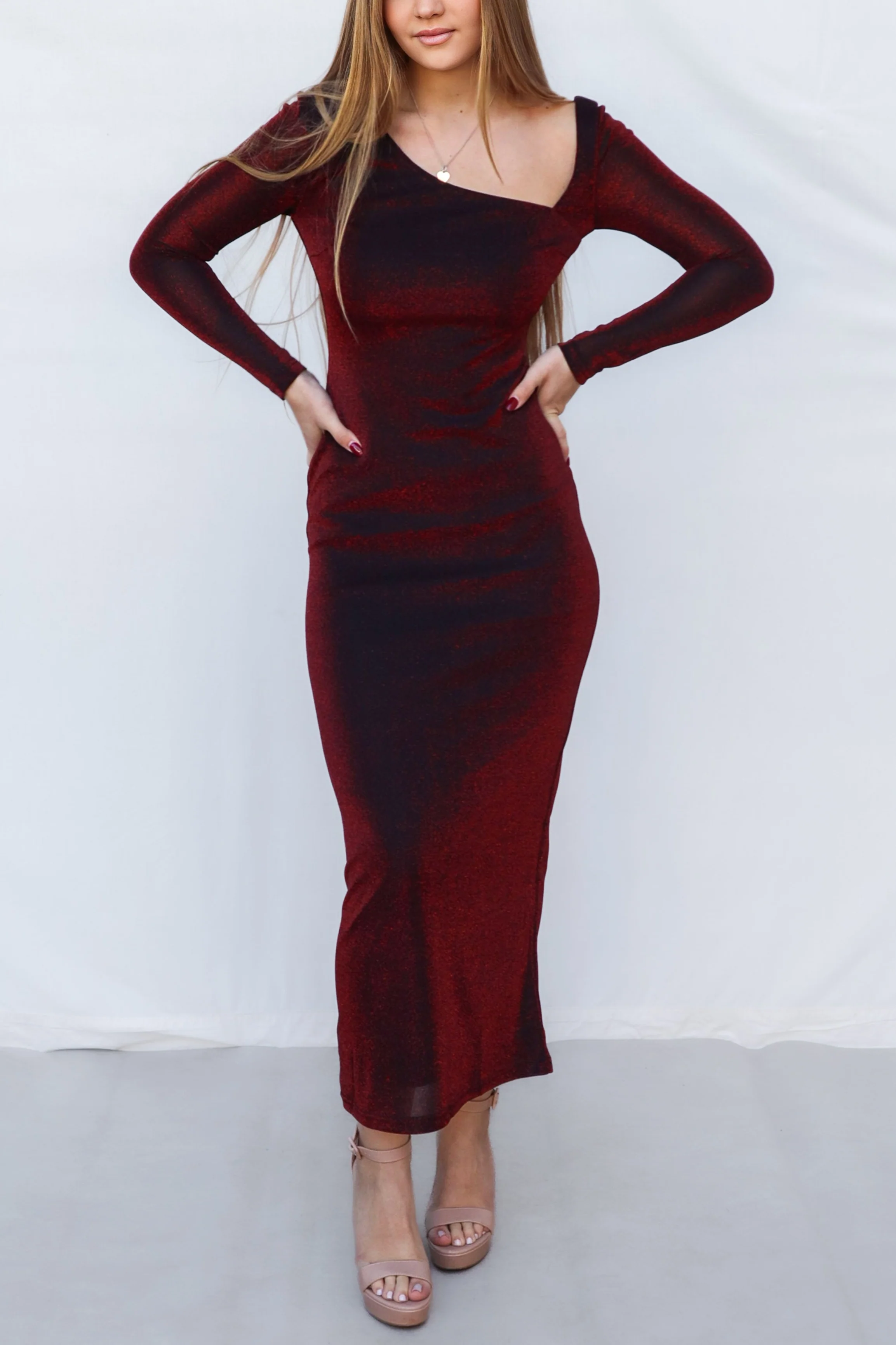 Atonia Maxi Dress - Red Shimmer - Image 5