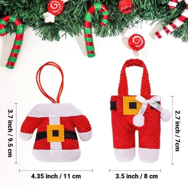 6 Pieces Christmas Silverware Holders Knife Fork Pouch Bag - Image 2