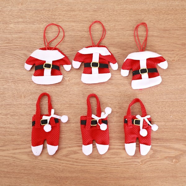 6 Pieces Christmas Silverware Holders Knife Fork Pouch Bag - Image 8