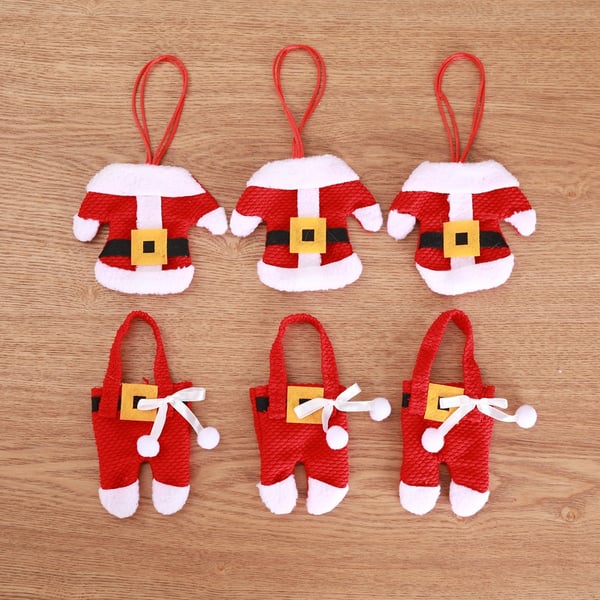6 Pieces Christmas Silverware Holders Knife Fork Pouch Bag - Image 9