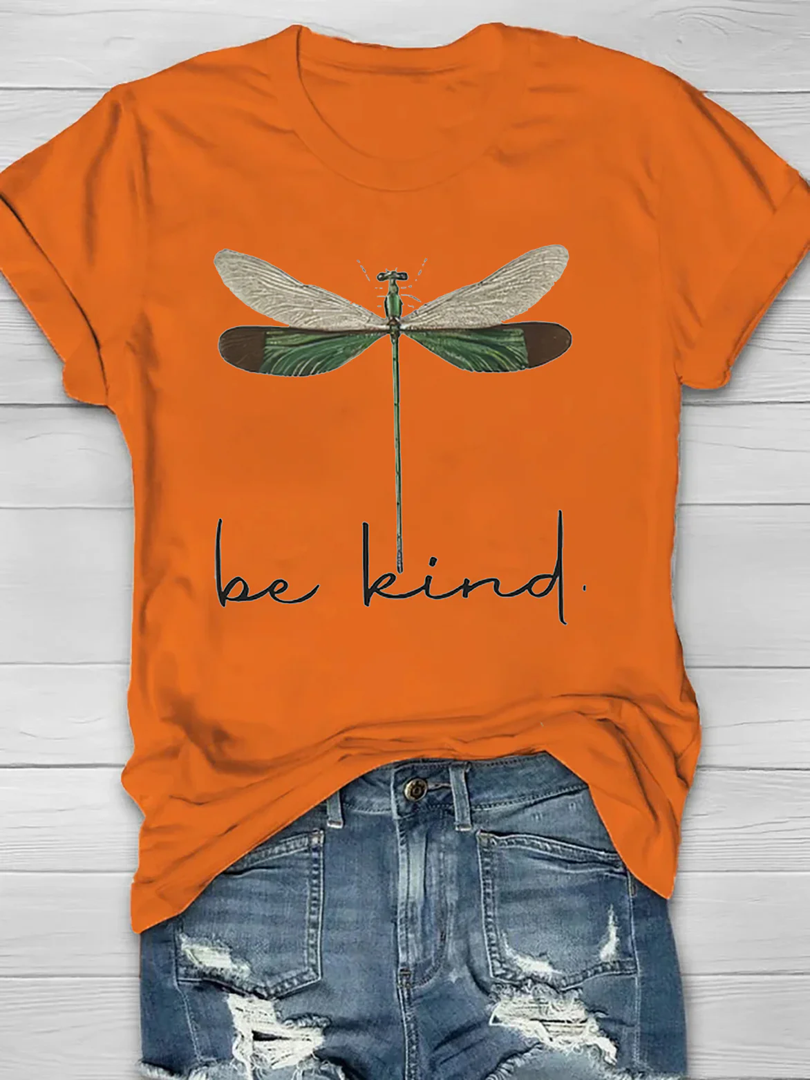 Be Kind Dragonfly Print Women's T-shirt - Image 7