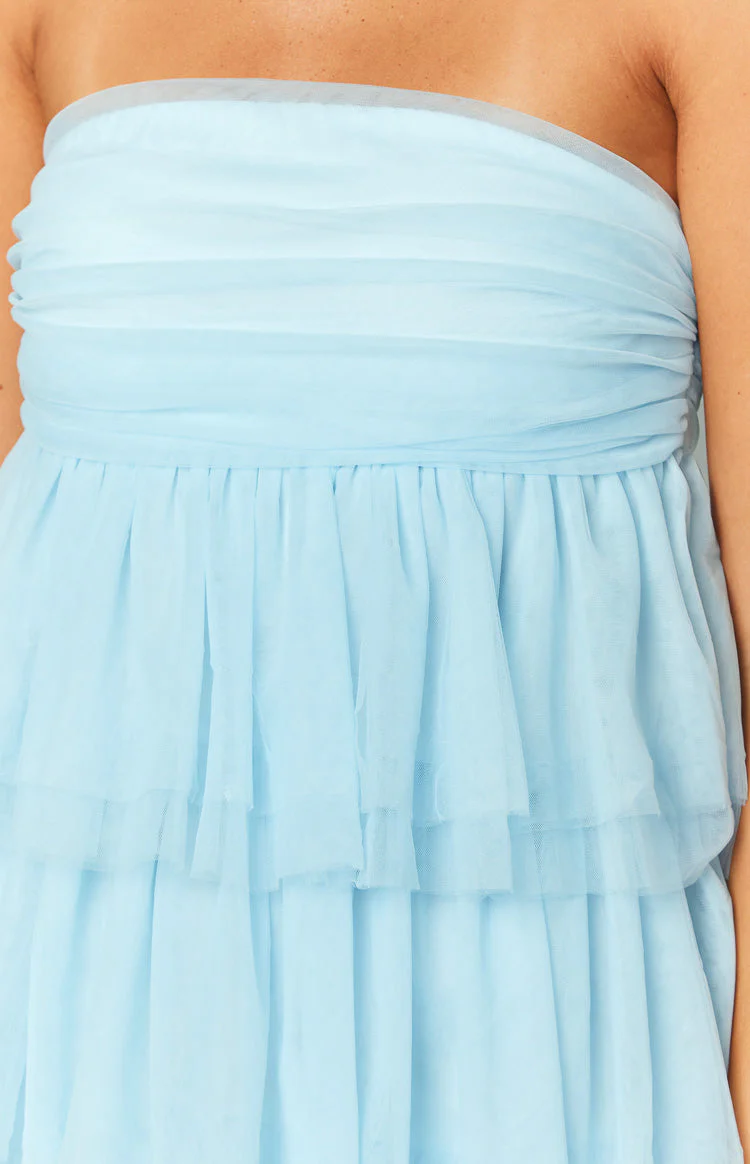 Birthday Girl Blue Mini Party Dress - Image 6