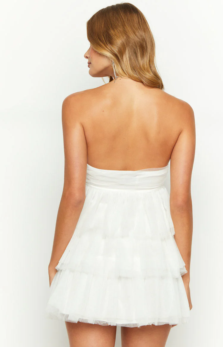 Birthday Girl White Mini Party Dress - Image 5