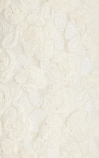 Blanc Rosette-Detailed Georgette Mini Dress - Image 7