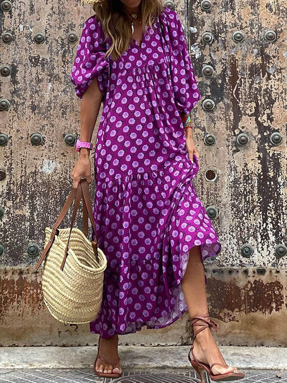 Bohemian Printed Maxi Dress - Image 12