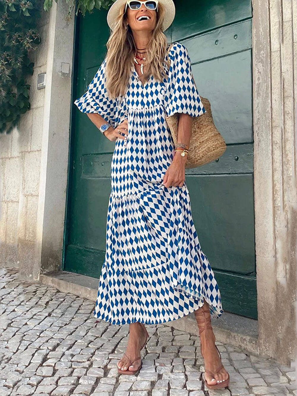 Bohemian Printed Maxi Dress - Image 9