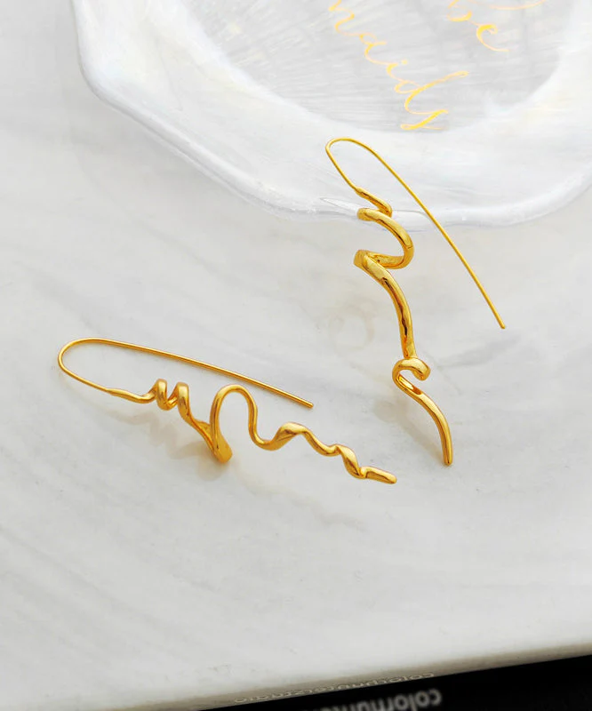 Boho Gold Copper Stud Earrings - Image 3