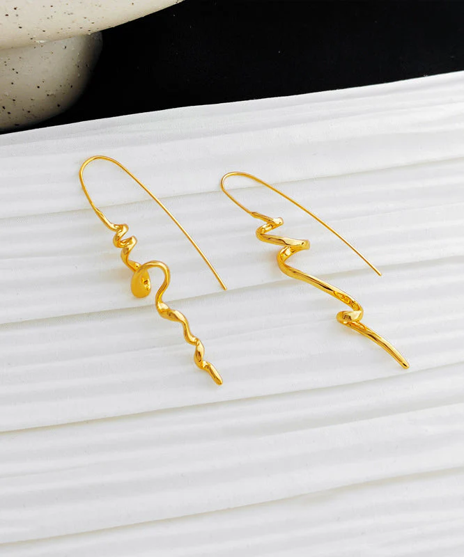 Boho Gold Copper Stud Earrings - Image 4