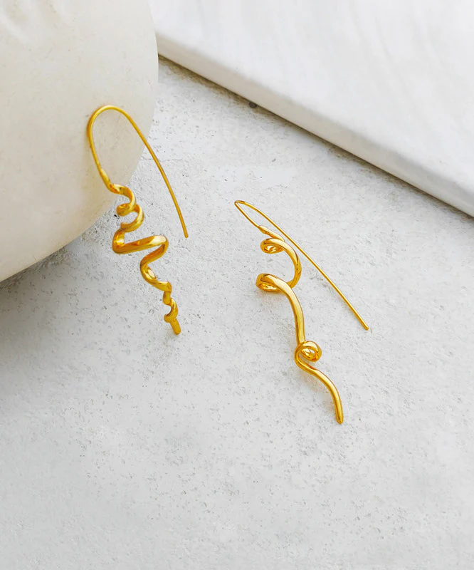 Boho Gold Copper Stud Earrings - Image 5
