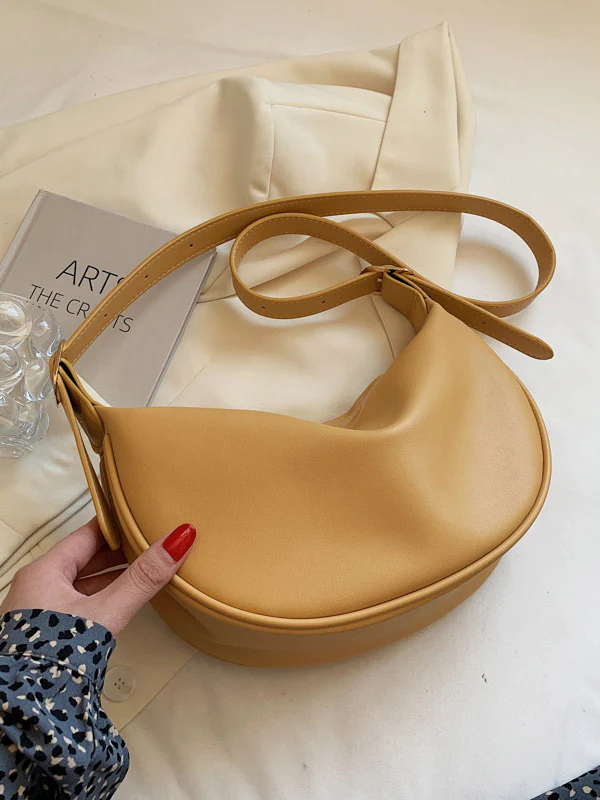 Buckle Geometric Solid Color Zipper Crossbody Bags - Image 7