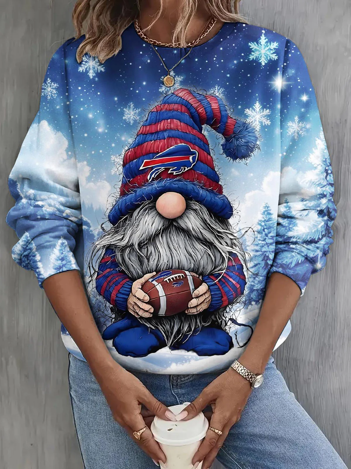 Buffalo Bills Long Sleeve Casual Top