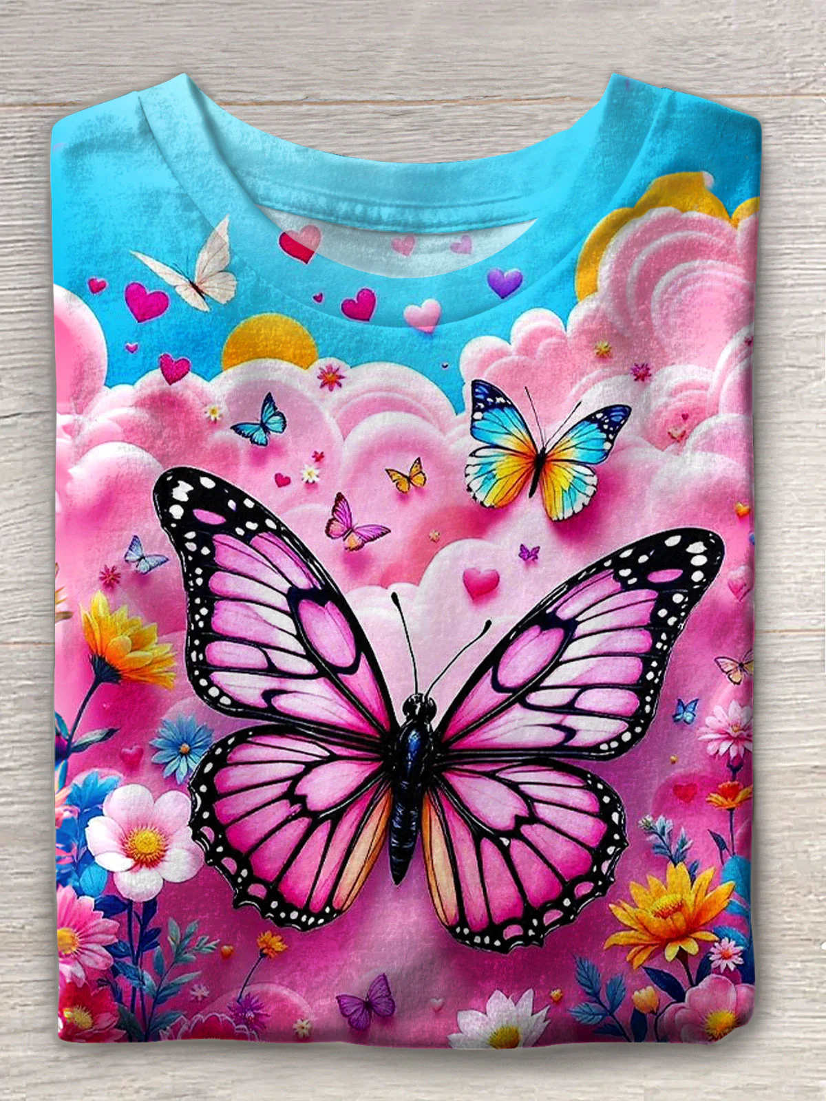 Butterfly Crew Neck T-shirt