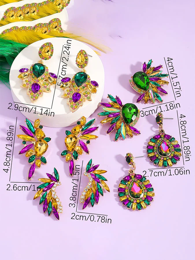 Carnival Geometric Flower Trendy Temperament Light Luxury Versatile Fashionable Earrings - Image 11