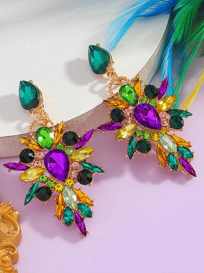 Carnival Geometric Flower Trendy Temperament Light Luxury Versatile Fashionable Earrings - Image 6