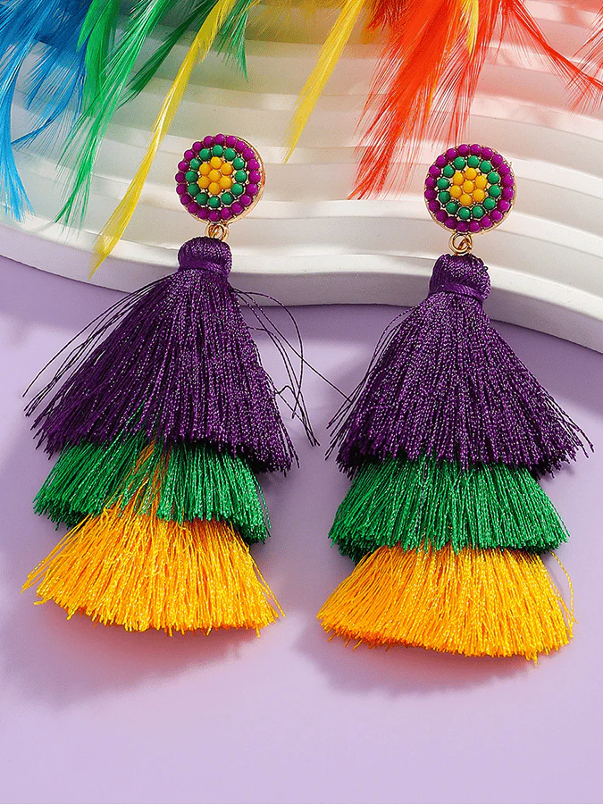 Carnival Geometric Flower Trendy Temperament Light Luxury Versatile Fashionable Earrings - Image 7