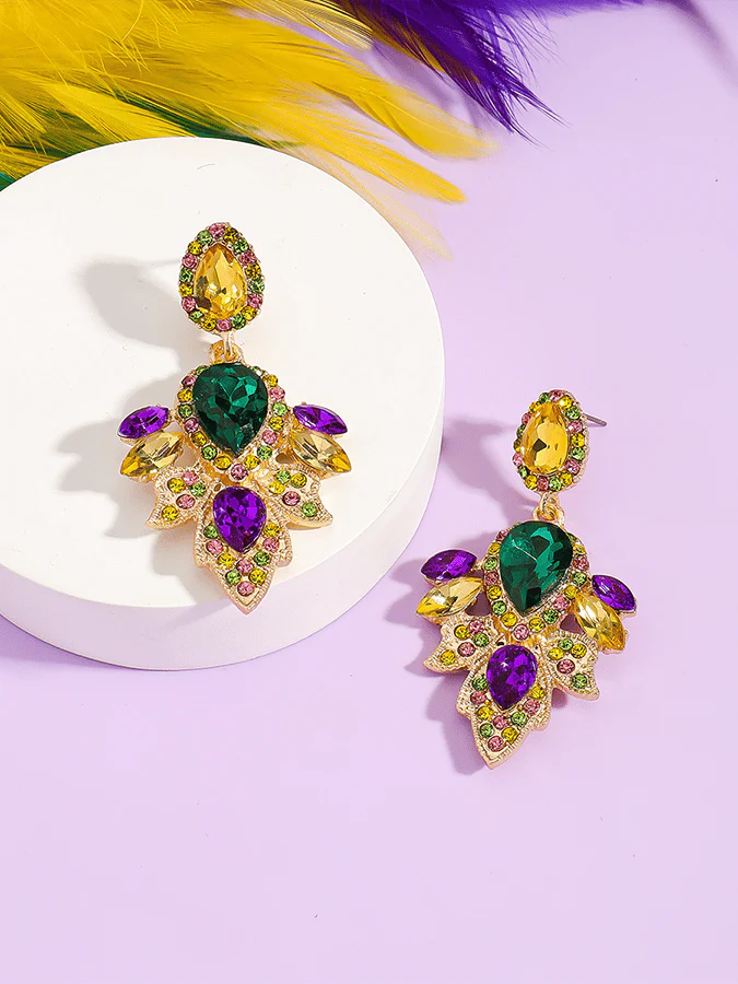 Carnival Geometric Flower Trendy Temperament Light Luxury Versatile Fashionable Earrings - Image 2