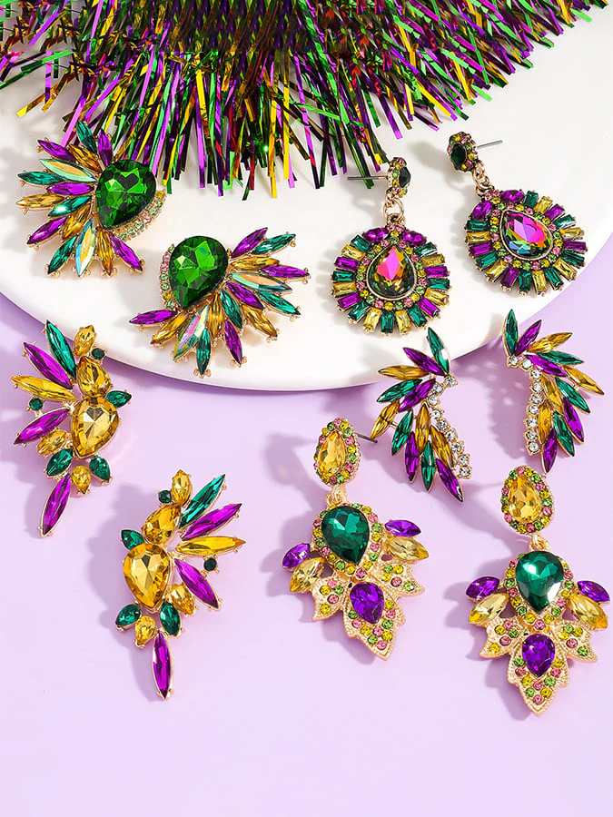Carnival Geometric Flower Trendy Temperament Light Luxury Versatile Fashionable Earrings - Image 6