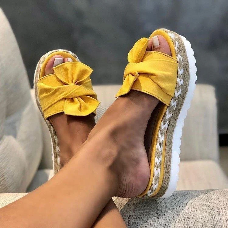 Casual Daily Comfy Bowknot Slippers - Image 3