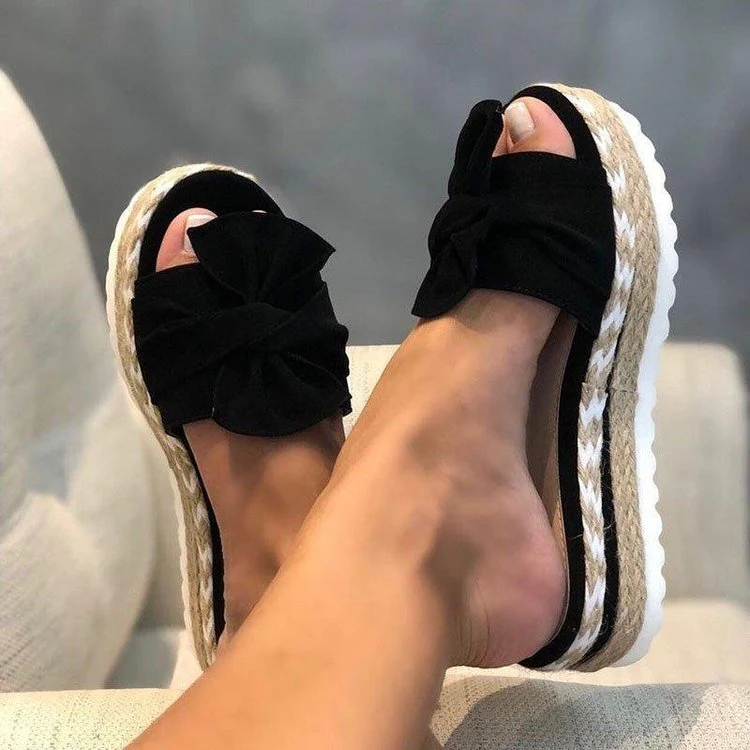 Casual Daily Comfy Bowknot Slippers - Image 9