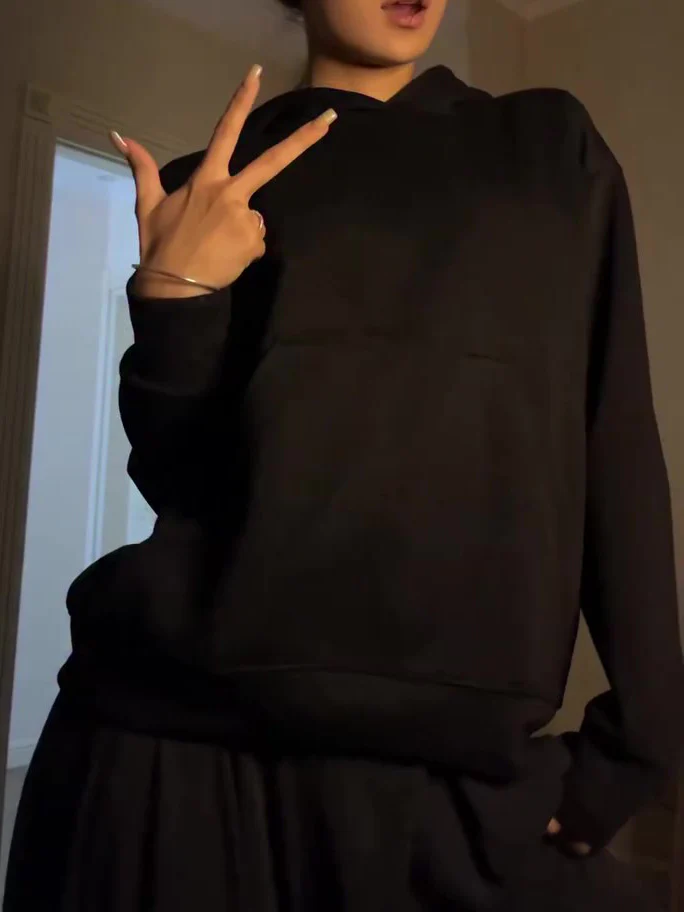 Casual Patchwork Mesh Diamond Hooded Sweatshirt - Image 2