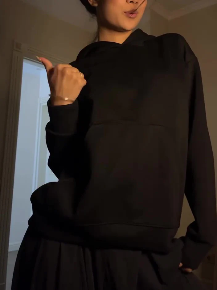 Casual Patchwork Mesh Diamond Hooded Sweatshirt - Image 3