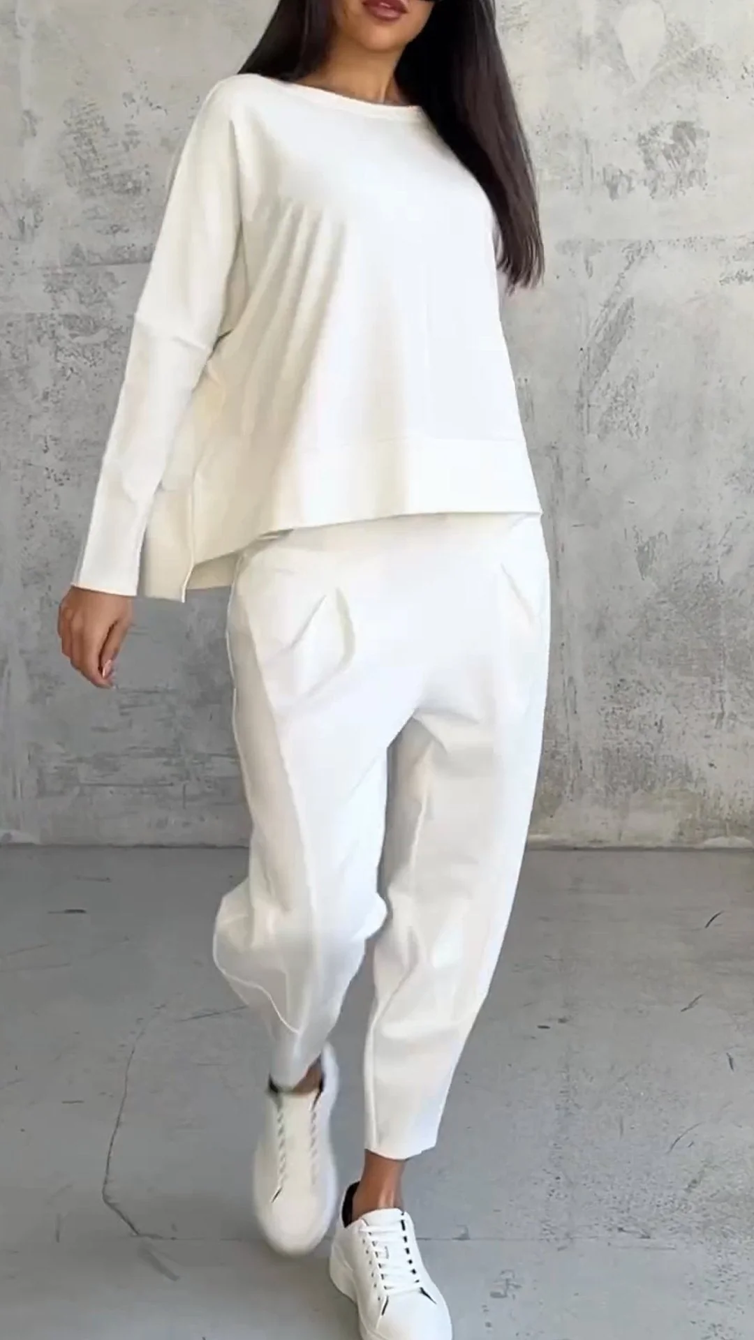 Casual Round Neck Long Sleeve Two Piece Suit - Image 6
