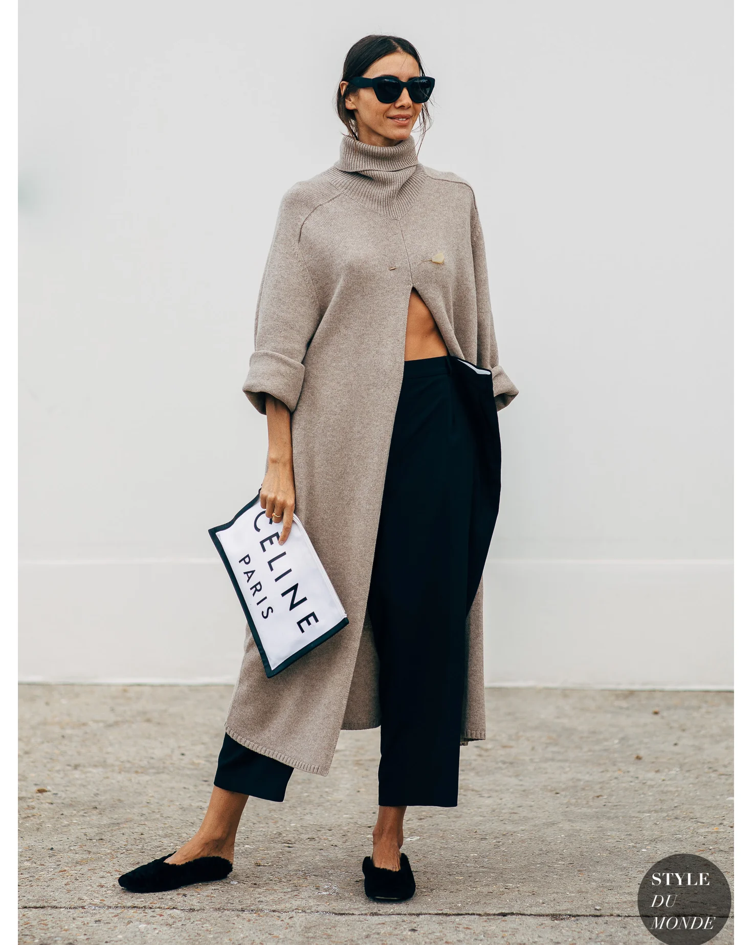 Casual Split Long Sweater - Image 3