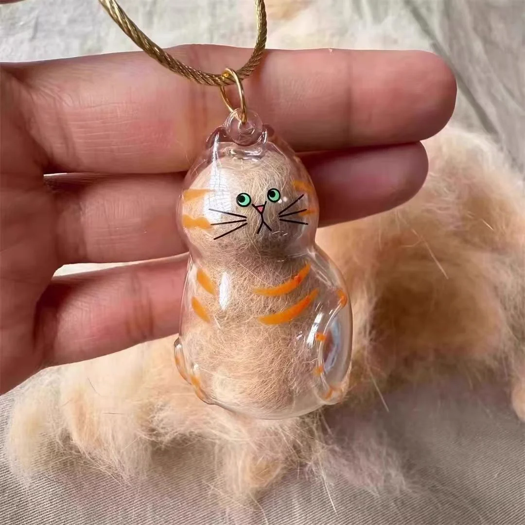 😻💕Cat Hair Collector Keychain Charm - Memorial Storage Box - Image 3