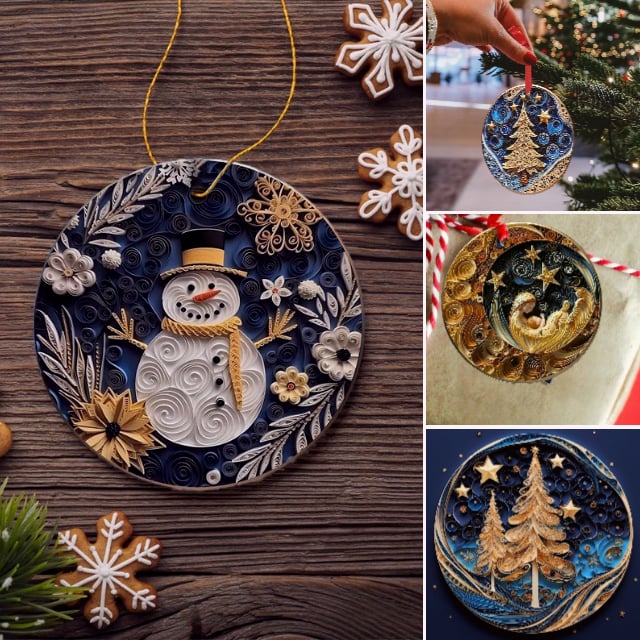 Flat Quilling Christmas Ornaments - Image 4