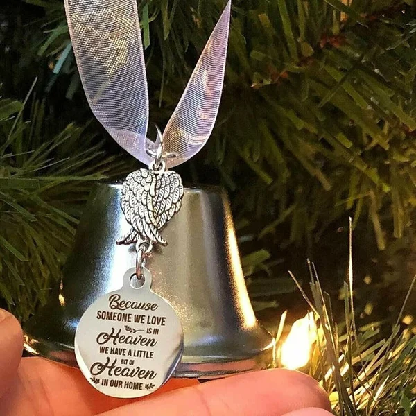 Christmas Ornaments Angel Wings Bell--Memorial Christmas Gift - Image 4