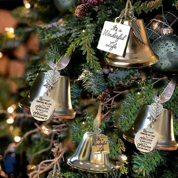 Christmas Ornaments Angel Wings Bell--Memorial Christmas Gift - Image 8